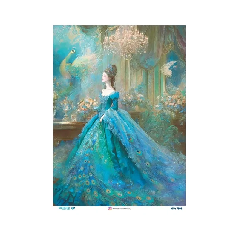 7595 Diamond Pirinç Dekopaj Kağıdı 30x42cm
