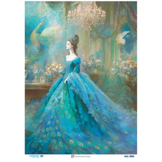 7595 Diamond Pirinç Dekopaj Kağıdı 30x42cm 7595 Diamond Pirinç Dekopaj Kağıdı 30x42cm