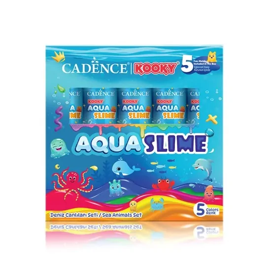 Cadence Kooky Aqua Slime Deniz Canlıları Seti 5X90ML | Evimde Hobi