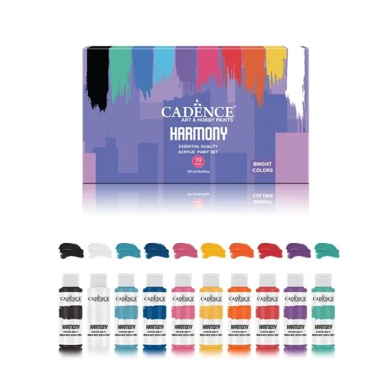 Harmony Akrilik Boya Seti - Parlak Renk Tonları 10'lu Set Harmony Akrilik Boya Seti - Parlak Renk Tonları 10'lu Set