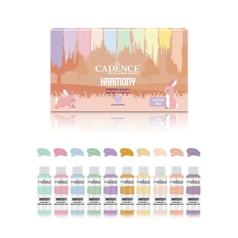 Harmony Akrilik Boya Seti - Pastel Renk Tonları 10'lu Set