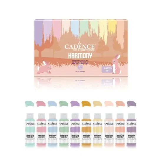 Harmony Akrilik Boya Seti - Pastel Renk Tonları 10'lu Set Harmony Akrilik Boya Seti - Pastel Renk Tonları 10'lu Set