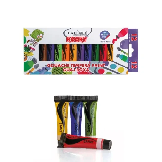 Kooky 12'li Guaj Boya Seti 15ML Kooky 12'li Guaj Boya Seti 15ML