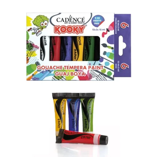 Kooky 6'lı Guaj Boya Seti 15ML Kooky 6'lı Guaj Boya Seti 15ML