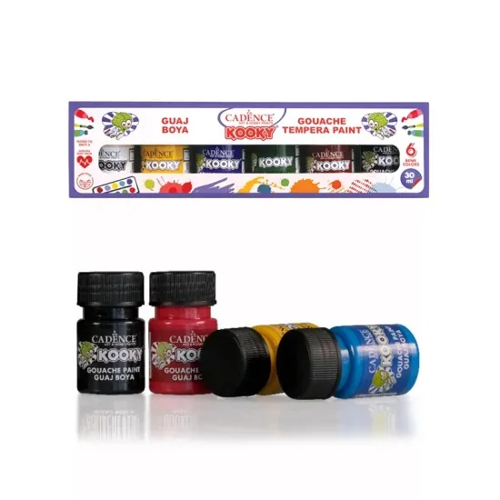 Kooky 6'lı Guaj Boya Seti 30ML Kooky 6'lı Guaj Boya Seti 30ML