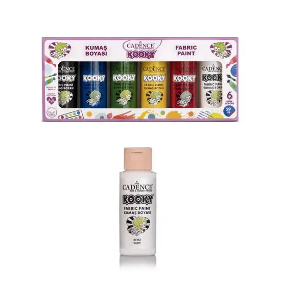 Kooky 6'lı Kumaş Boyası Seti 59ML Kooky 6'lı Kumaş Boyası Seti 59ML