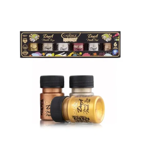 Kooky 6'lı Akrilik Dora Metalik Boya Seti 30ML Kooky 6'lı Akrilik Dora Metalik Boya Seti 30ML