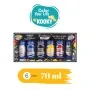 Kooky 6'lı Simli Hibrit Multisurface Akrilik Boya Seti 70ML Kooky 6'lı Simli Hibrit Multisurface Akrilik Boya Seti 70ML