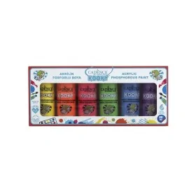 Kooky 6'lı Fosforlu Akrilik Boya Seti 59ML