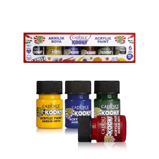 Kooky 6'lı Akrilik Boya Seti 30ML Kooky 6'lı Akrilik Boya Seti 30ML