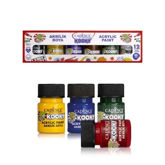 Kooky 12'li Akrilik Boya Seti 30ML Kooky 12'li Akrilik Boya Seti 30ML