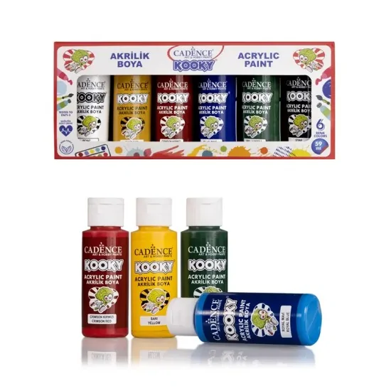 Kooky 6'lı Akrilik Boya Seti 59ML Kooky 6'lı Akrilik Boya Seti 59ML