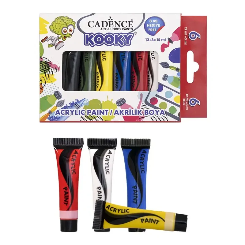 Kooky 6'lı Akrilik Boya Seti 15ML