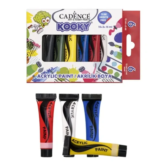 Kooky 6'lı Akrilik Boya Seti 15ML