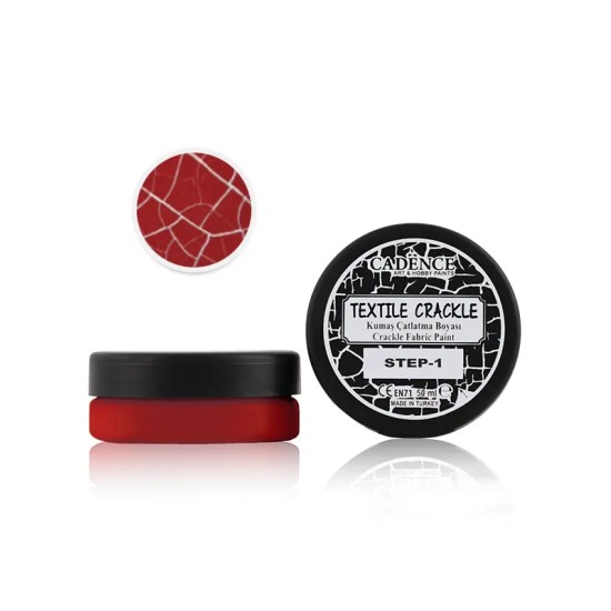TC04 Crimson Kırmızı Kumaş Çatlatma Boyası 50ML+50ML TC04 Crimson Kırmızı Kumaş Çatlatma Boyası 50ML+50ML