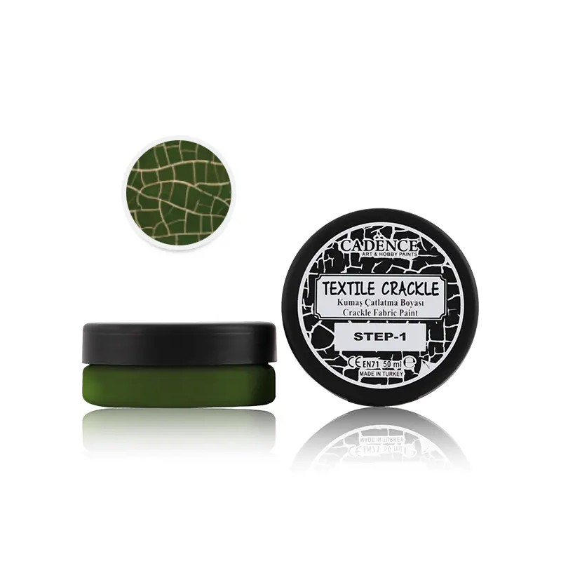 TC07 Ceviz Yeşili Kumaş Çatlatma Boyası 50ML+50ML