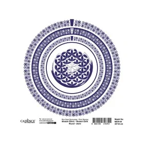 Model MER09 Modern Etnik Daire Pirinç Dekopaj Kağıdı 30x30cm