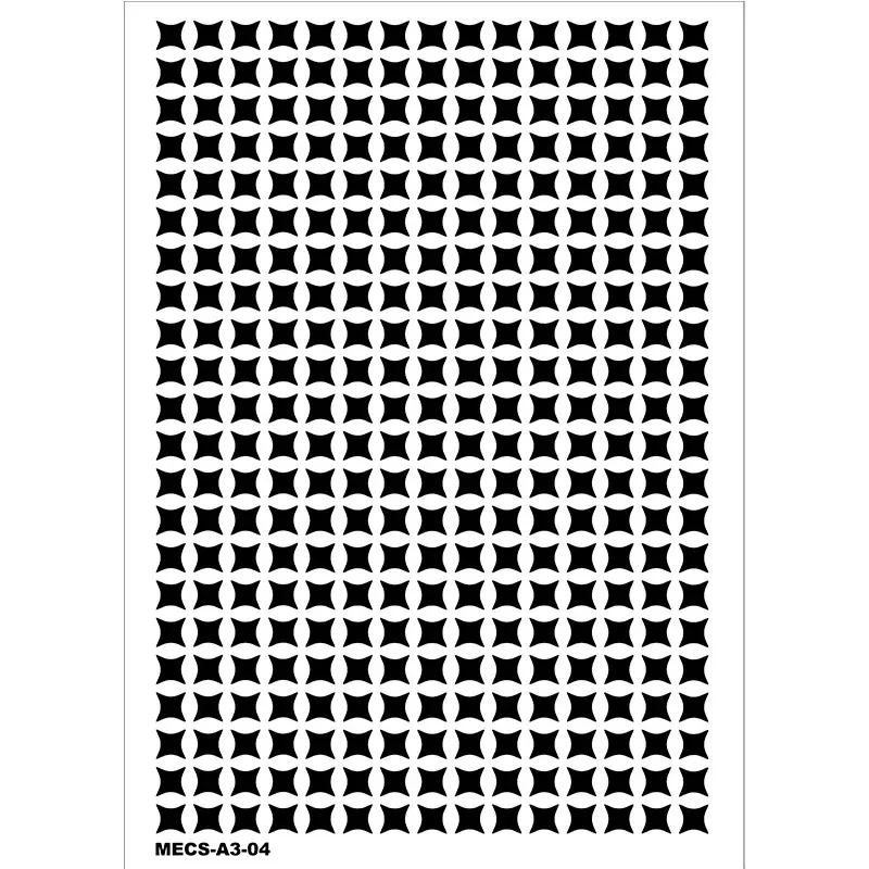 Model MECS-A3-04 Modern Etnik Stencil 30x42cm