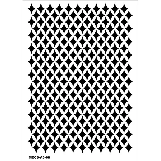 Model MECS-A3-08 Modern Etnik Stencil 30x42cm Model MECS-A3-08 Modern Etnik Stencil 30x42cm