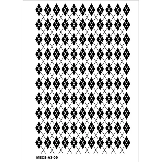 Model MECS-A3-09 Modern Etnik Stencil 30x42cm Model MECS-A3-09 Modern Etnik Stencil 30x42cm