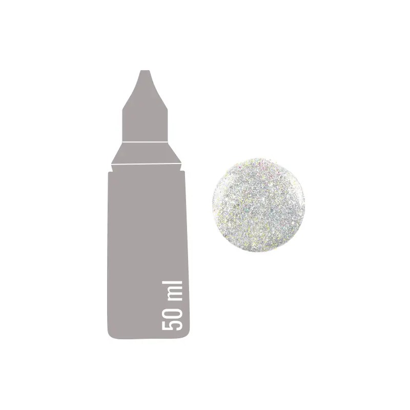 459 Gümüş Gökkuşağı Simli Boncuk Boya 50ML