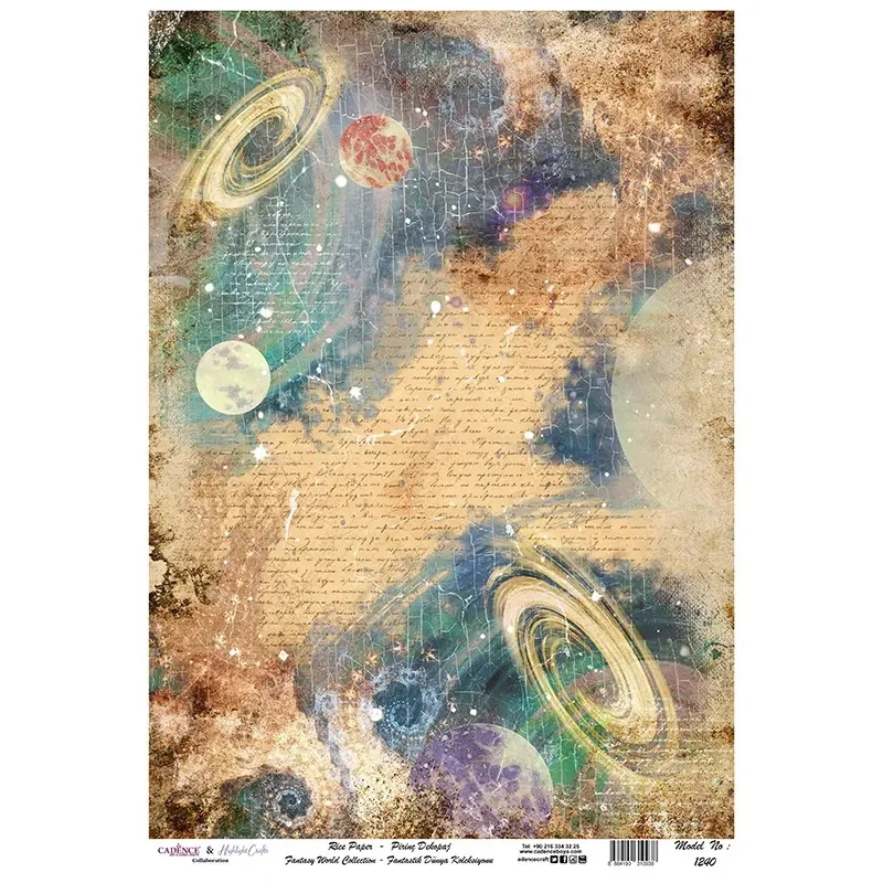 Model 1240 Fantastik Dünya Koleksiyonu Cadence Pirinç Dekopaj Kağıdı 30X42cm