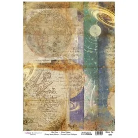 Model 1243 Fantastik Dünya Koleksiyonu Cadence Pirinç Dekopaj Kağıdı 30X42cm