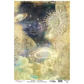Model 1244 Fantastik Dünya Koleksiyonu Cadence Pirinç Dekopaj Kağıdı 30X42cm