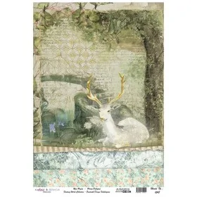 Model 1248 Fantastik Dünya Koleksiyonu Cadence Pirinç Dekopaj Kağıdı 30X42cm