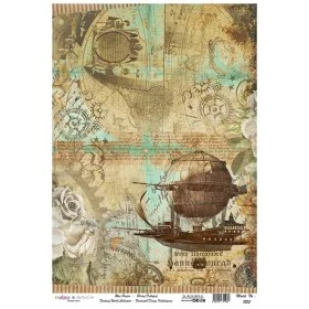 Model 1255 Fantastik Dünya Koleksiyonu Cadence Pirinç Dekopaj Kağıdı 30X42cm