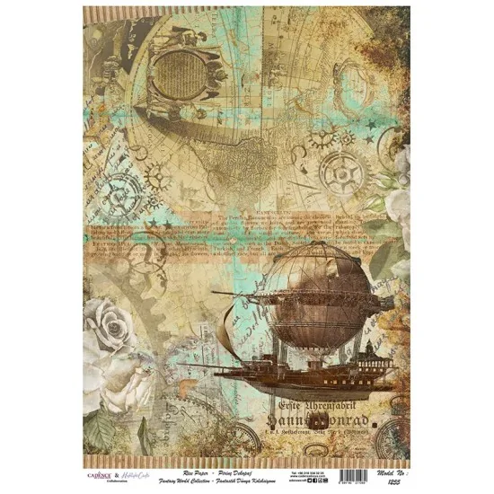 Model 1255 Fantastik Dünya Koleksiyonu Cadence Pirinç Dekopaj Kağıdı 30X42cm Model 1255 Fantastik Dünya Koleksiyonu Cadence Pirinç Dekopaj Kağıdı 30X42cm