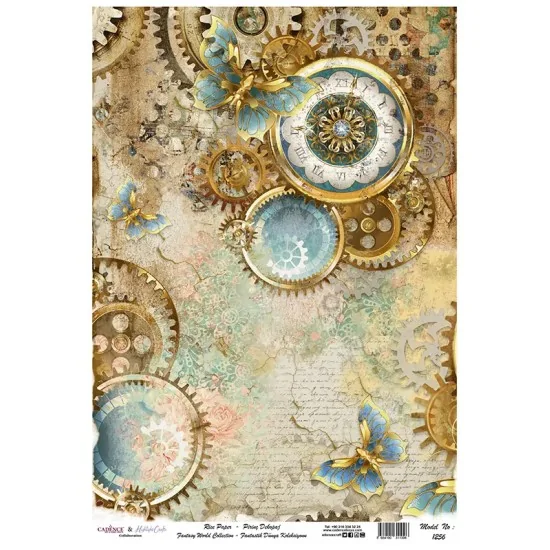 Model 1256 Fantastik Dünya Koleksiyonu Cadence Pirinç Dekopaj Kağıdı 30X42cm Model 1256 Fantastik Dünya Koleksiyonu Cadence Pirinç Dekopaj Kağıdı 30X42cm