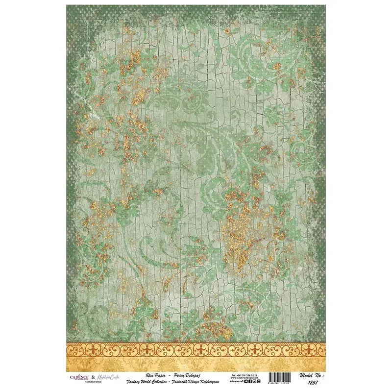 Model 1257 Fantastik Dünya Koleksiyonu Cadence Pirinç Dekopaj Kağıdı 30X42cm