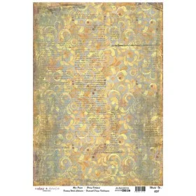 Model 1258 Fantastik Dünya Koleksiyonu Cadence Pirinç Dekopaj Kağıdı 30X42cm