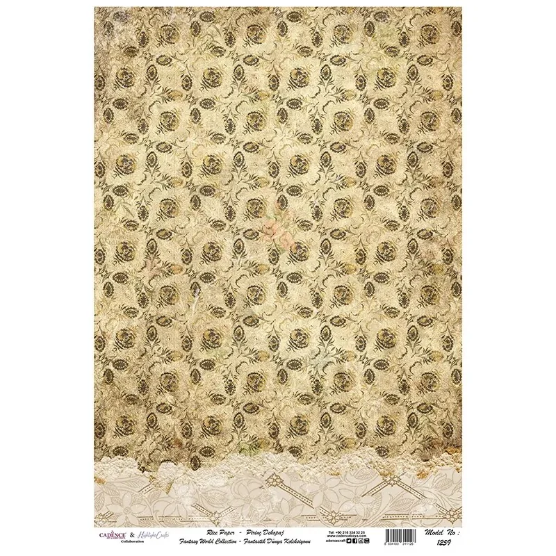 Model 1259 Fantastik Dünya Koleksiyonu Cadence Pirinç Dekopaj Kağıdı 30X42cm