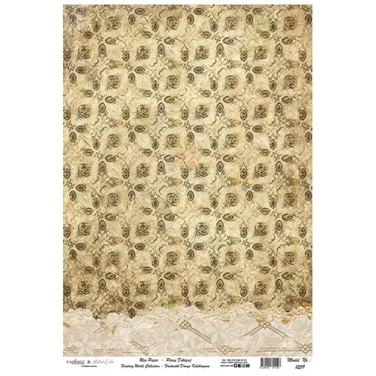 Model 1259 Fantastik Dünya Koleksiyonu Cadence Pirinç Dekopaj Kağıdı 30X42cm Model 1259 Fantastik Dünya Koleksiyonu Cadence Pirinç Dekopaj Kağıdı 30X42cm