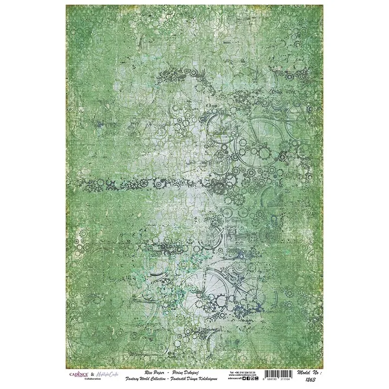 Model 1263 Fantastik Dünya Koleksiyonu Cadence Pirinç Dekopaj Kağıdı 30X42cm