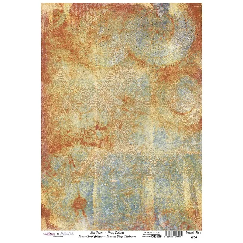 Model 1264 Fantastik Dünya Koleksiyonu Cadence Pirinç Dekopaj Kağıdı 30X42cm