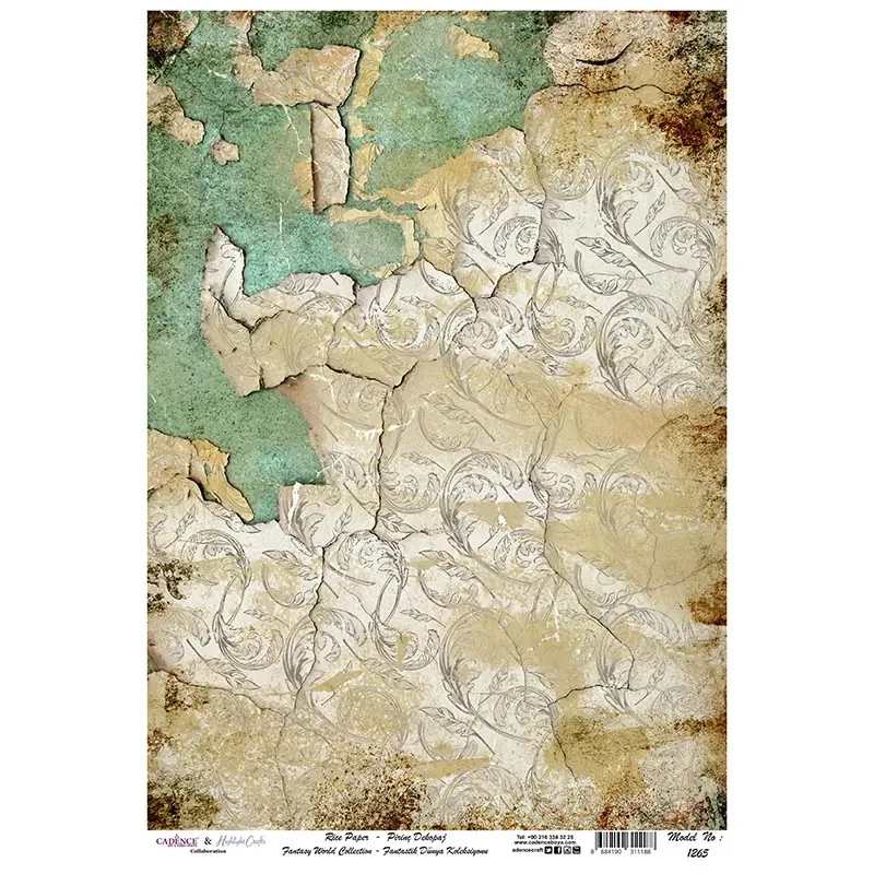 Model 1265 Fantastik Dünya Koleksiyonu Cadence Pirinç Dekopaj Kağıdı 30X42cm