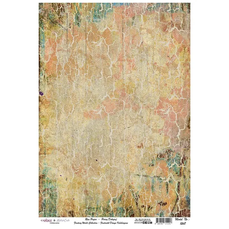 Model 1268 Fantastik Dünya Koleksiyonu Cadence Pirinç Dekopaj Kağıdı 30X42cm