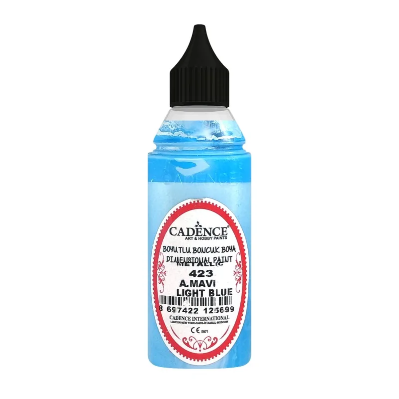 423 Açık Mavi Metalik Boncuk Boya 50ML