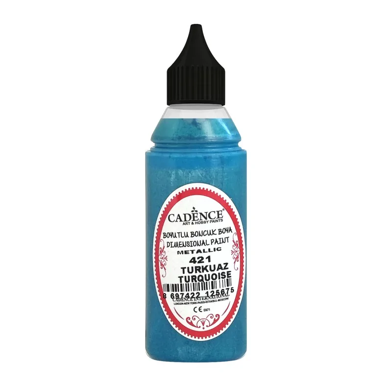 421 Turkuaz Metalik Boncuk Boya 50ML