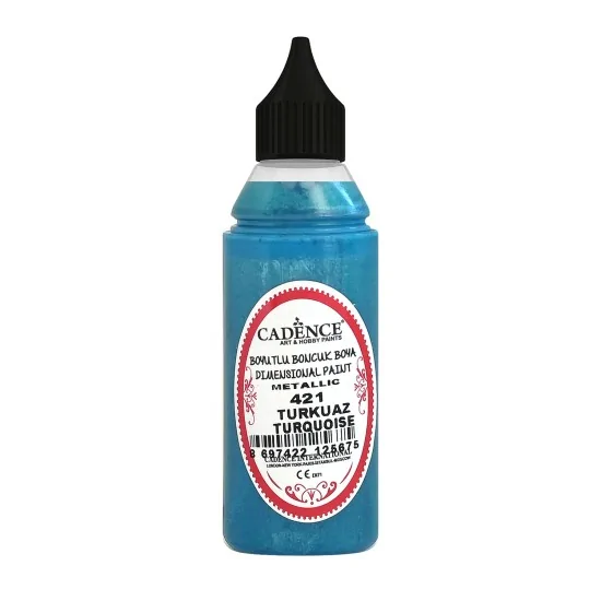 421 Turkuaz Metalik Boncuk Boya 50ML