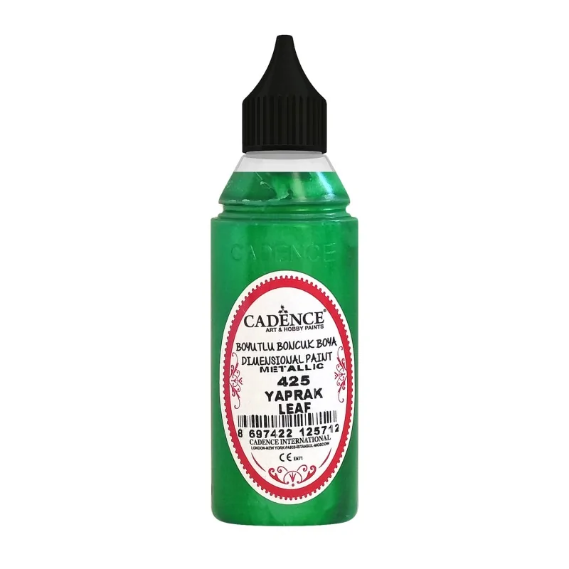 425 Yaprak Yeşili Metalik Boncuk Boya 50ML