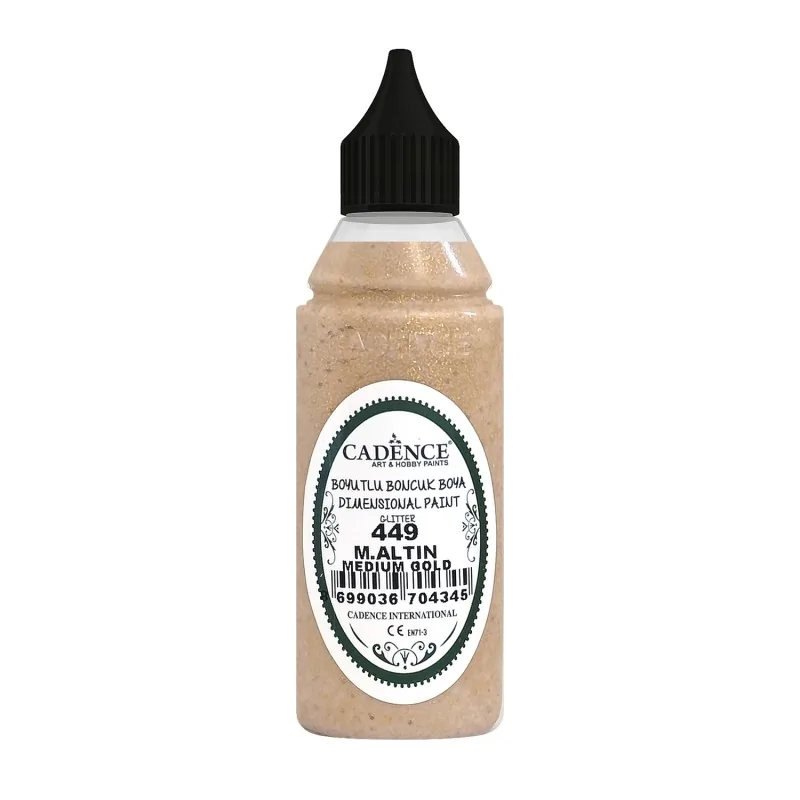 449 Medium Altın Simli Boncuk Boya 50ML