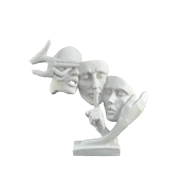 HYK08 Görmedim Duymadım Bilmiyorum Mask Büyük Ham Polyester Obje