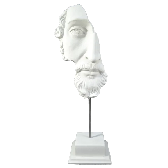 HYK102 Kaideli Zeus Büst Ham Polyester Obje