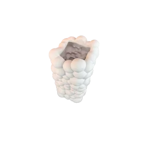 HYK1122 Bubble Uzun Vazo Ham Polyester Obje