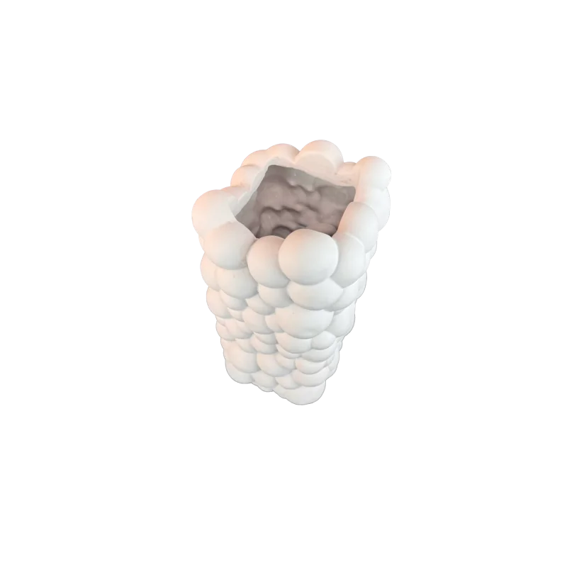 HYK1122 Bubble Uzun Vazo Ham Polyester Obje