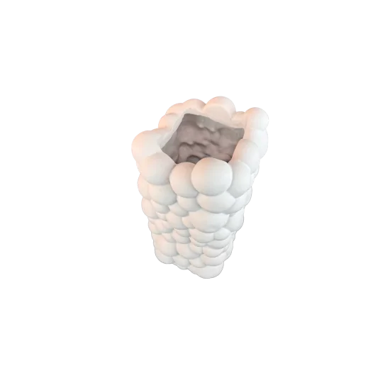 HYK1122 Bubble Uzun Vazo Ham Polyester Obje HYK1122 Bubble Uzun Vazo Ham Polyester Obje